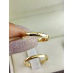 Alianças de Ouro18k Noivado e Casamento Banhado a Ouro 18k 
