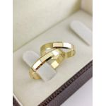 Alianças de Ouro18k Noivado e Casamento Banhado a Ouro 18k 