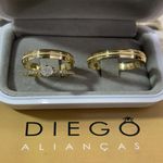 Alianças de Ouro18k Noivado e Casamento 