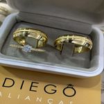 Alianças de Ouro18k Noivado e Casamento 