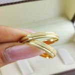 Alianças de Ouro18k Noivado e Casamento Banhado a Ouro 18k 