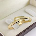 Alianças de Ouro18k Noivado e Casamento Banhado a Ouro 18k 