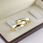 Alianças de Ouro18k Noivado e Casamento Banhado a Ouro 18k 
