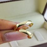 Alianças de Ouro18k Noivado e Casamento Banhado a Ouro 18k 