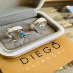 Aliança de Prata de Namoro e Compromisso 