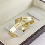 Alianças de Ouro18k Noivado e Casamento Banhado a Ouro 18k 
