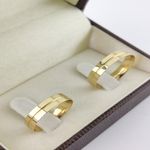 Alianças de Ouro18k Noivado e Casamento Banhado a Ouro 18k 