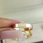 Alianças de Ouro18k Noivado e Casamento Banhado a Ouro 18k 