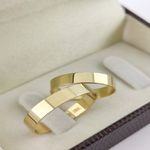 Alianças de Ouro18k Noivado e Casamento Banhado a Ouro 18k 
