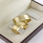 Alianças de Ouro18k Noivado e Casamento Banhado a Ouro 18k 