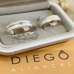 Alianças de Prata Namoro e Compromisso 