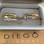 Alianças de Ouro18k Noivado e Casamento 