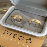 Alianças de Ouro18k Noivado e Casamento 