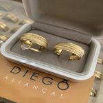 Alianças de Ouro18k Noivado e Casamento 