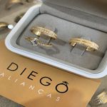 Alianças de Ouro18k Noivado e Casamento 