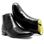 BOTA BOTINA MASCULINA EM COURO LEGÍTIMO PRETO 252
