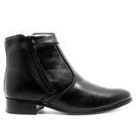 BOTA BOTINA MASCULINA EM COURO LEGÍTIMO PRETO 252