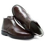 BOTA BOTINA MASCULINA CONFORTO EM COURO CAFÉ 351