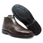BOTA BOTINA MASCULINA CONFORTO EM COURO CAFÉ 351