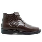 BOTA BOTINA MASCULINA CONFORTO EM COURO CAFÉ 351