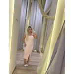 Vestido canelado Tomara que caia