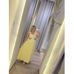 Vestido longo Corda Aplicacao