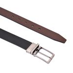 Cinto Masculino Dupla Face Preto Café em Couro DIfranca - 35203