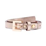 Cinto Feminino Ouro Light em Couro Metalizado DIfranca - 18525