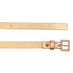 Cinto Feminino Dourado em Couro Metalizado DIfranca - 18525