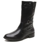 Bota Feminina Montaria Preto Couro DIfranca - 9094