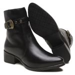 Bota Feminina Casual Preto Couro DIfranca - 9086