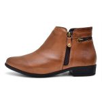 Bota Feminina Casual Maya Whisky Couro DIfranca - 339