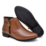 Bota Feminina Casual Maya Whisky Couro DIfranca - 339
