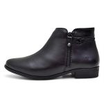 Bota Feminina Casual Maya Preto Couro DIfranca - 339