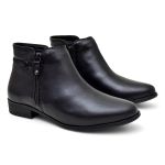 Bota Feminina Casual Maya Preto Couro DIfranca - 339