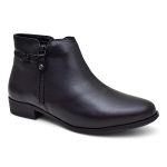 Bota Feminina Casual Maya Preto Couro DIfranca - 339