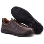 Sapato Masculino Casual Comfort Café Couro DIfranca - 031