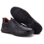 Sapato Masculino Casual Comfort Preto Couro DIfranca - 031