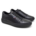 Tênis Masculino Casual Preto Couro DIfranca - 60402