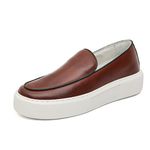 Sapato Casual Masculino Slip On Mouro Couro DIfranca - 2804