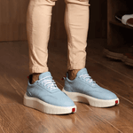 Tênis Masculino Casual Azul Claro Couro DIfranca - 22000