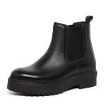 Bota Feminina Coturno Preto Couro Floater DIfranca - 381