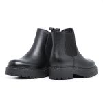 Bota Feminina Coturno Preto Couro Floater DIfranca - 381