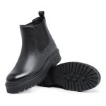 Bota Feminina Coturno Preto Couro Floater DIfranca - 381