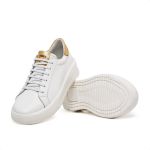 Tênis Feminino Casual Branco Couro Napa Fly DIfranca - 15350