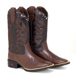 Bota Feminina Texana Café Couro DIfranca - 6145