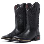 Bota Feminina Texana Preto Couro DIfranca - 6145