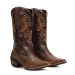 Bota Feminina Texana Country Chocolate Couro DIfranca - 6216