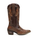 Bota Feminina Texana Country Chocolate Couro DIfranca - 6216