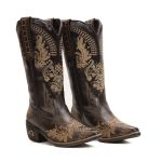 Bota Feminina Texana Country Café Couro DIfranca - 6216